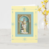 ノートルダムデビクトワレイエス誕生日恵み カード (黄色い花)