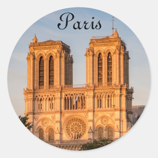 ノートルダムドパリアットゴールデンアワー – パリ,フランス ラウンドシール (正面)