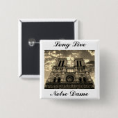 ノートルダムパリフランス大聖堂ロングライブ 缶バッジ (正面&裏面)