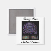 ノートルダムパリ大聖堂ステンドグラス窓 マグネット (正面/裏面)