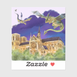 ノートルダムビニールステッカー(様々なサイズ) シール