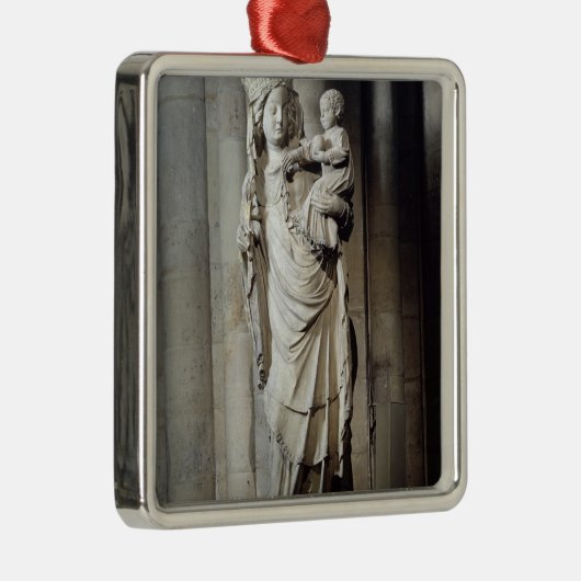 ノートルダム大聖堂として知られているヴァージンおよび子供 メタルオーナメント (右)