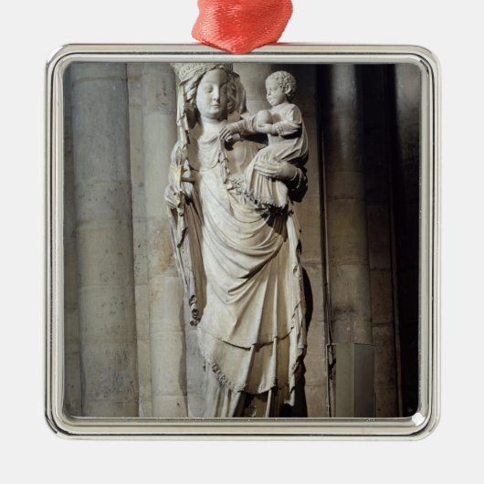 ノートルダム大聖堂として知られているヴァージンおよび子供 メタルオーナメント (正面)