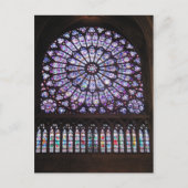 ノートルダム大聖堂のバラ窓 ポストカード (正面)