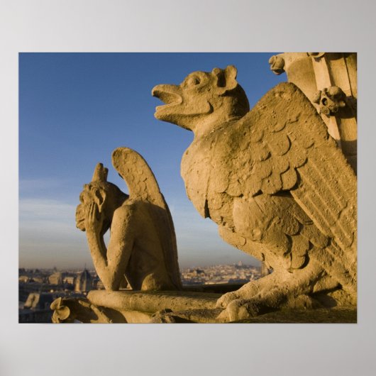 ノートルダム大聖堂の正面のキメラ。 ポスター (正面)