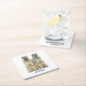 ノートルダム大聖堂の記念品のフランスのカテドラル スクエアペーパーコースター (インサイチュ)