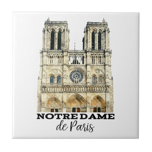 ノートルダム大聖堂の記念品のフランスのカテドラル タイル (正面)