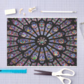 ノートルダム大聖堂ステンドガカラフルラス 薄葉紙 (クラフト)