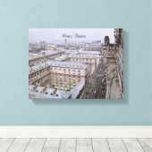 ノートルダム大聖堂パリフランスのキャンバスから表示 キャンバスプリント (インサイチュ (ウッドフロア))