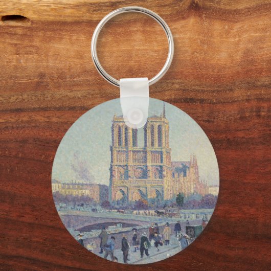 ノートルダム大聖堂パリフランス絵画教会 キーホルダー (正面)