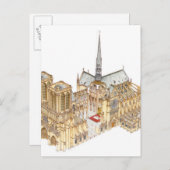 ノートルダム大聖堂パリフランス ポストカード (正面/裏面)