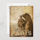 ノートルダム大聖堂パリルストリガキメラ ポストカード (正面/裏面)