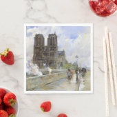 ノートルダム大聖堂（パリ，フランス） (ヴィンテージアート) スタンダードランチョンナプキン (インサイチュ)