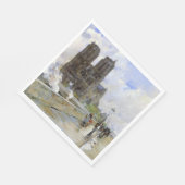 ノートルダム大聖堂（パリ，フランス） (ヴィンテージアート) スタンダードランチョンナプキン (角)