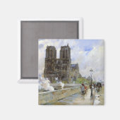 ノートルダム大聖堂（パリ，フランス） (ヴィンテージアート) マグネット (正面/裏面)