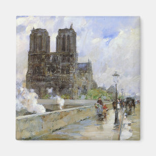ノートルダム大聖堂(パリ,フランス) (ヴィンテージアート) マグネット