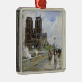 ノートルダム大聖堂（パリ，フランス） (ヴィンテージアート) メタルオーナメント (右)