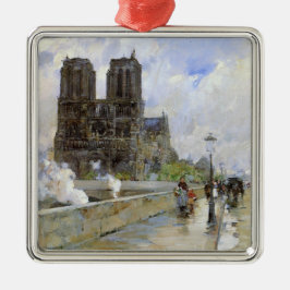 ノートルダム大聖堂（パリ，フランス） (ヴィンテージアート) メタルオーナメント