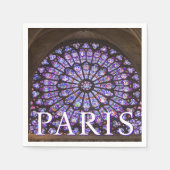 ノートルダム大聖堂 |フランス，パリ スタンダードカクテルナプキン (正面)