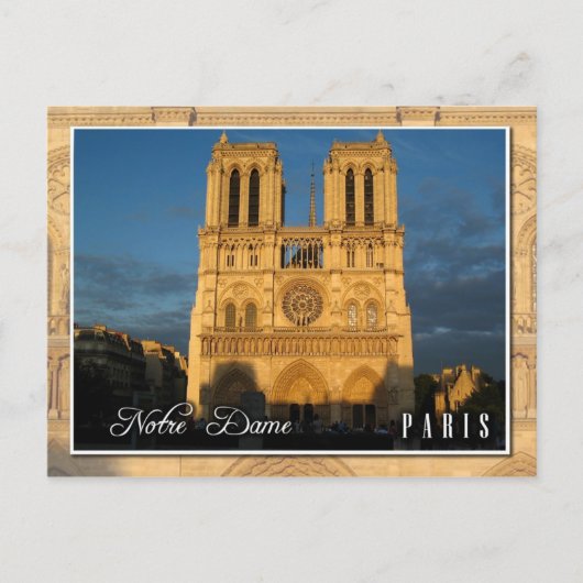 ノートルダム大聖堂(西ファサード),パリ ポストカード (正面)