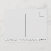 ノートルダム大聖堂c1890ヴィンテージフランスのプリント ポストカード (裏面)