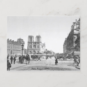 ノートルダム大聖堂c1890,パリヴィンテージフランス ポストカード