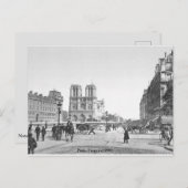ノートルダム大聖堂c1890，パリヴィンテージフランス ポストカード (正面/裏面)