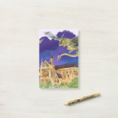 ノートルダム注記4" x 6" ポストイット (デスク上)