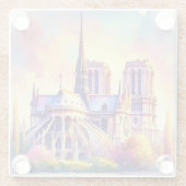 ノートルダム火災 ガラスコースター (裏面)