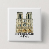 ノートルダム・デ・パリお土産フランス大聖堂 缶バッジ (正面)