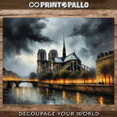 ノートルダム・デ・パリ、嵐の夜と行列 薄葉紙