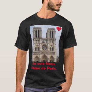 ノートル・ダム・ド・パリ大聖堂。 Tシャツ