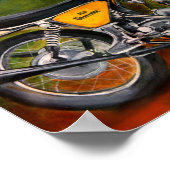 ノートンコマンドモーターバイクイエロ絵画ーズ ポスター (角)