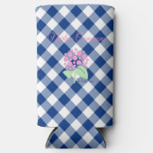 ノートンコモンズブルーギンガムcoozie スリム缶クーラー (正面)