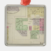 ノートン、レノラ、アルメナ、デンスモア、アルメロ、カンザス メタルオーナメント (正面)