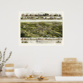 ノートン， MAパノラママップ – 1891 ポスター (キッチン)