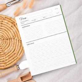 ノート付きレシピModernGreen文字書式