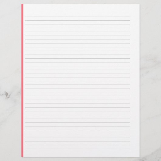 ノート付き線レシピモダンピンク文字書式 (裏面)