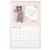 ノート前向きフォトカパーソナライズされたレンダー カレンダー (2月 2026)