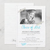 ノート卒業パーティー 招待状 (正面/裏面)