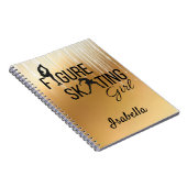 ノート姿スケートで滑るガール金ゴールドの記事 ノートブック (右側)