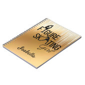 ノート姿スケートで滑るガール金ゴールドの記事 ノートブック (左側)