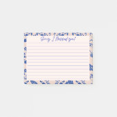 ノート恋しく思を貼ってごめんなさい ポストイット (正面)