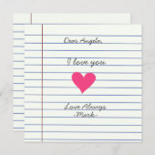ノート手書きラブレターパーソナライズされたノート アドバイスカード (正面/裏面)