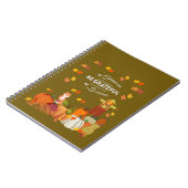 ノート秋秋のジャーナルかかしが感謝 ノートブック (左側)