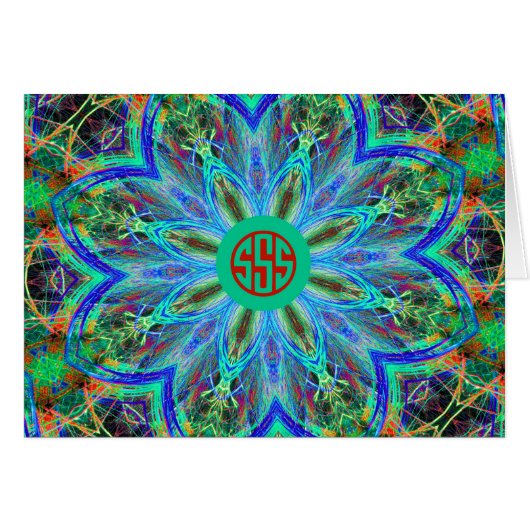 ノート空白のカードモノグラムSまたは選択 (正面横)