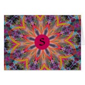 ノート空白のカードモノグラムSまたは選択 (正面横)