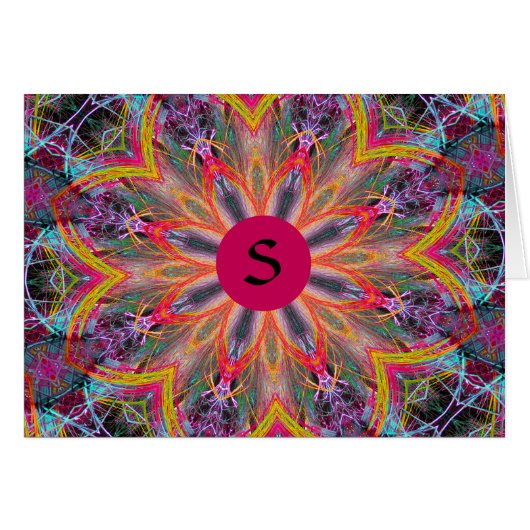 ノート空白のカードモノグラムSまたは選択 (正面横)