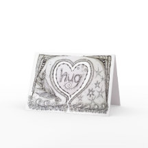 ノート空白のカード(オリジナルアート付き)