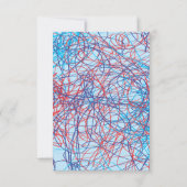 ノート紙の落書きこうもりバルミツワーパーティーカード 招待状 (裏面)